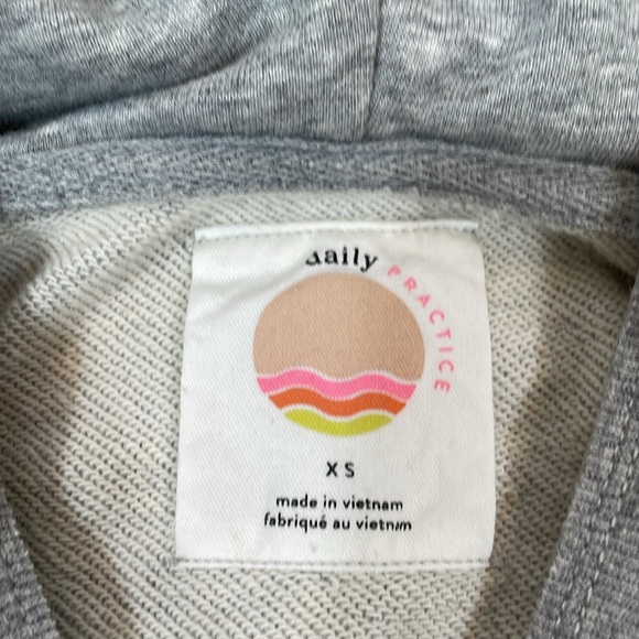 Anthropologie Daily Practice Dress Size XS Gray Hooded EUC - Picture 6 of 11